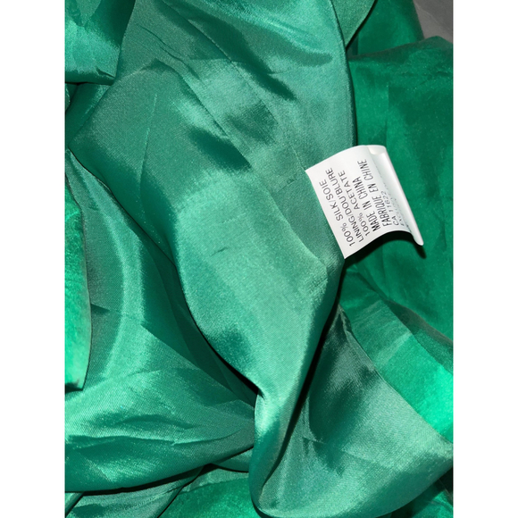 Vintage Two Roads Green Silk Blazer M - Picture 5 of 6